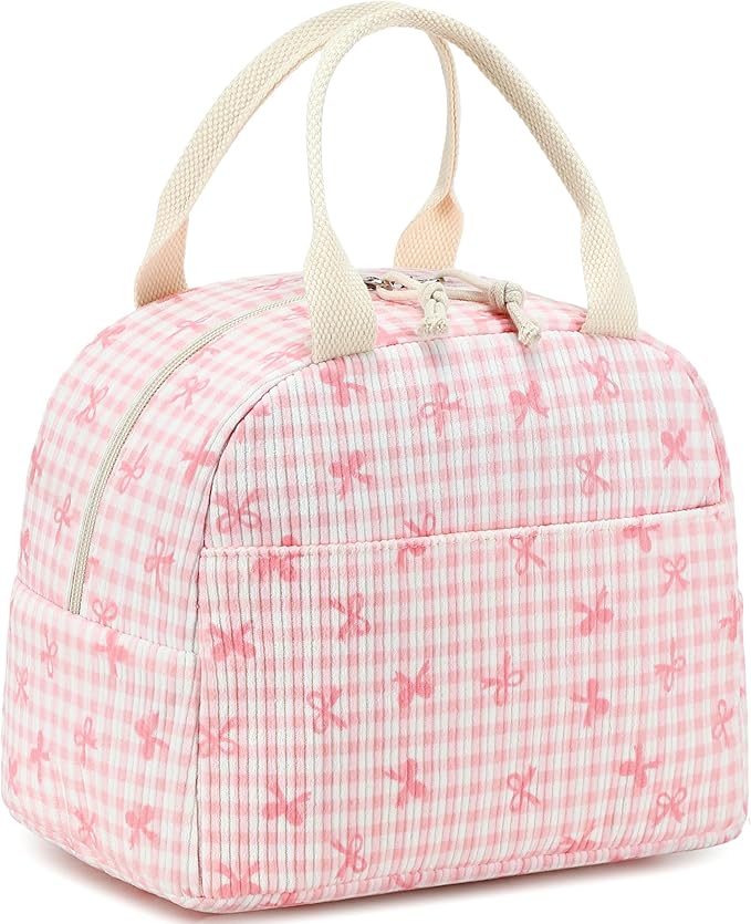 LEDAOU Lunch Box for Women Insulated Lunch Bag Cute Lunchbox Compact Cooler Thermal Reusable Lunch Tote for Work School Picnic Travel