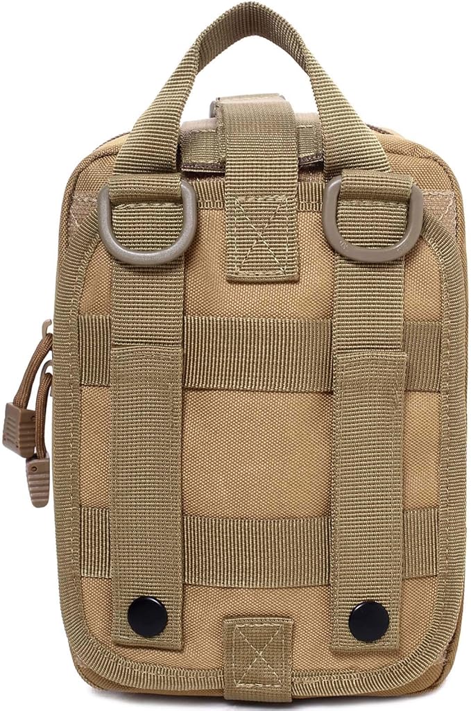 Molle Pouch, Sturdy 600D Nylon Tactical Medical Pouch,Rip-Away EMT First Aid Pouch (Bag Only)