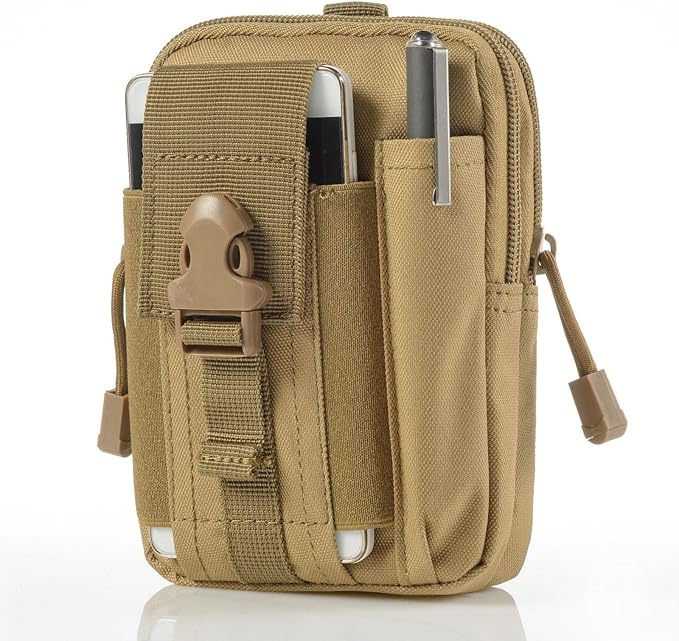 Outdoor Tactical Waist Bag Molle Pouch Military Hip Waist Compact Belt Bag Pouch Wallet Camping Phone Power Bank Camping Hiking Gear Tool Organizer
