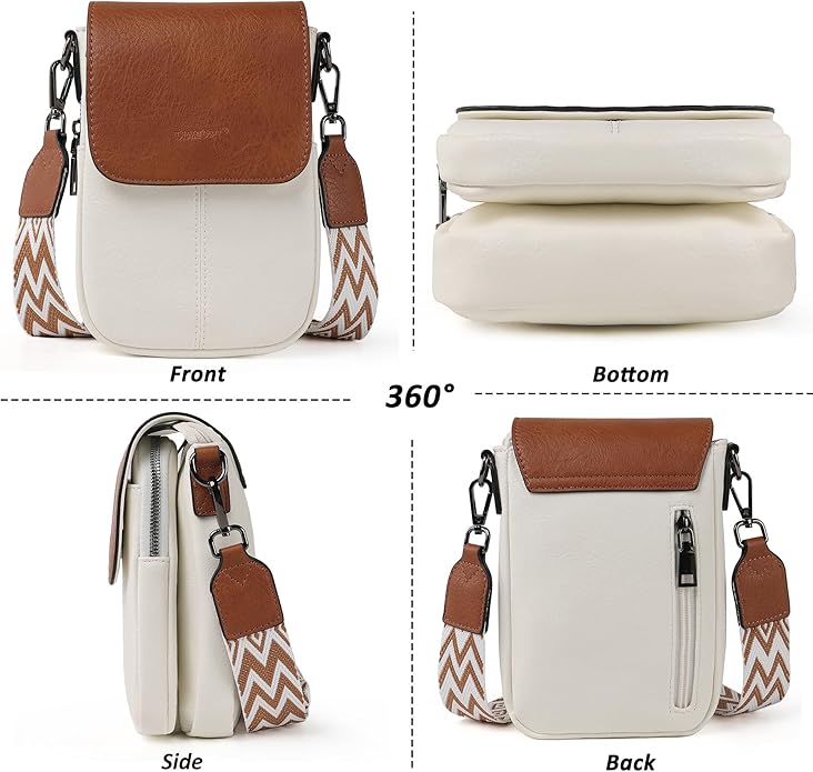 TANTOMI Small Crossbody Bags for Women, Small Purses with Card Slots Phone Purse Wide Adjustable Strap