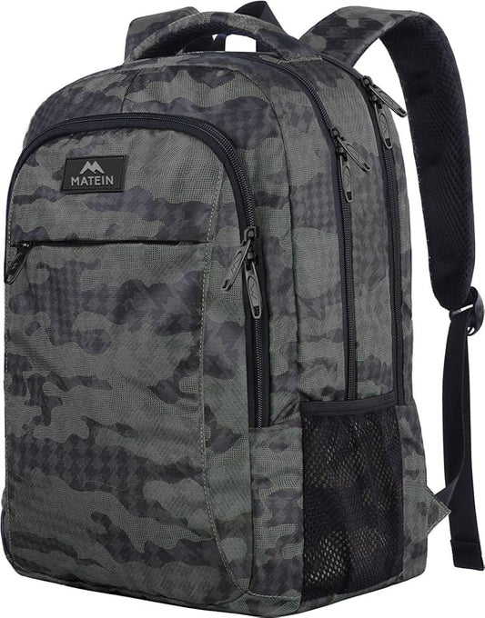 MATEIN Travel Backpack, Sturdy College School Backpack for 15.6 Inch Laptop with Anti Theft Pocket for Women & Men, Slim Lightweight Laptop Bag Computer Bookbag Daypack for Adult Teens Gift | with USB, Sturdy, Laptop Bag, Computer Bookbag, Daypack