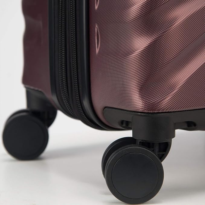Delsey Paris Alexis Durable Hardside Luggage, Expandable Lightweight 4-Wheel Spinner, Easy Grip Telescoping Handle for Smooth Mobility, TSA-Lock Incorporated, Men and Women, Burgundy, Check-In 25-Inch