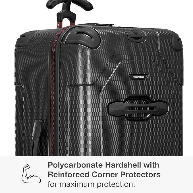 Traveler's Choice Maxporter II Polycarbonate Hardside Trunk with Spinner Wheels, Black, 31-Inch Trunk | Luggage, Spinner, Trunk