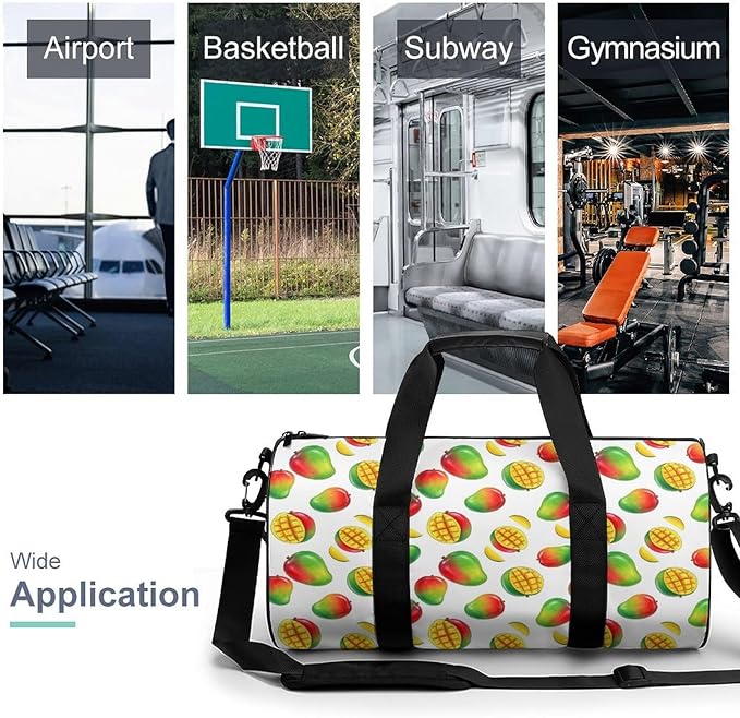 Workout Lightweight Duffel Bags Mango Art Basketball Football Weekender Bag Foldable Gym Travel Bags for Men Women