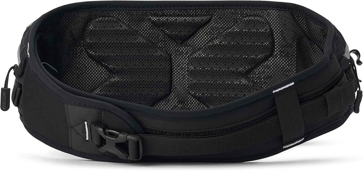 USWE Zulo Hydration Hip Pack - with Organizer and Side Pockets, Bounce Free Hip Belt (6L, Black)