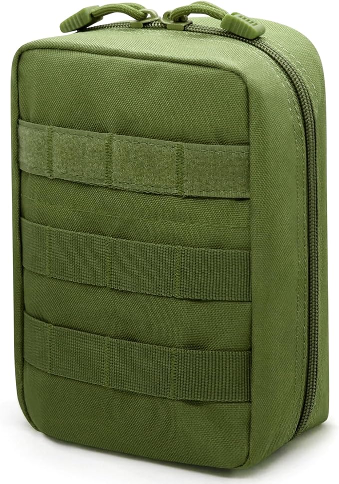 Qavctw Tactical Pouch Utility Organizer Molle Pouches EMT Ifak Medical First Aid Kit Utility Pouch with Two Zippers for Outdoor Tactical Survival Bag