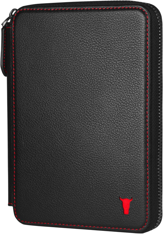 TORRO Travel Wallet – Genuine Leather Travel Organiser with Passport Holder and Detachable Cardholder