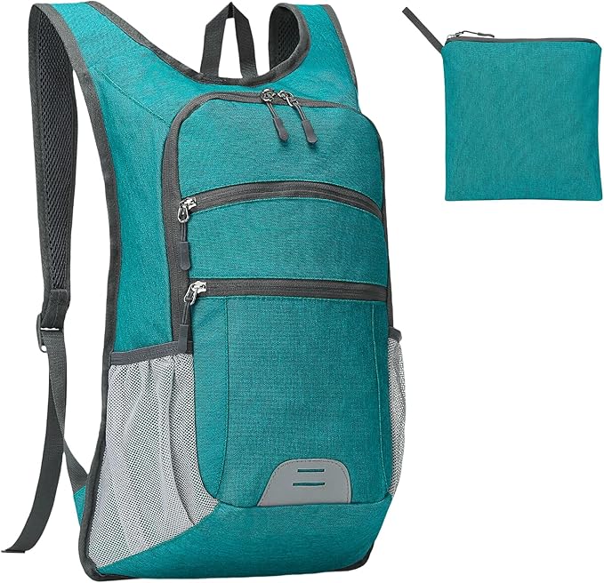 20L Lightweight Hiking Daypack, Foldable Travel Packable Backpack for Men Women for Cycling Camping Outdoor (Green)
