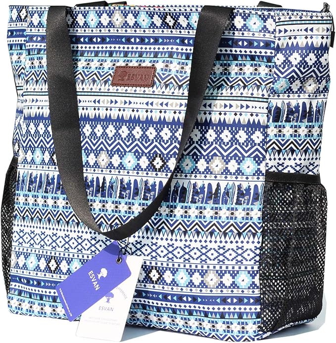 Original Floral Water Resistant Large Tote Bag Shoulder Bag for Gym Beach Travel Daily Bags Upgraded