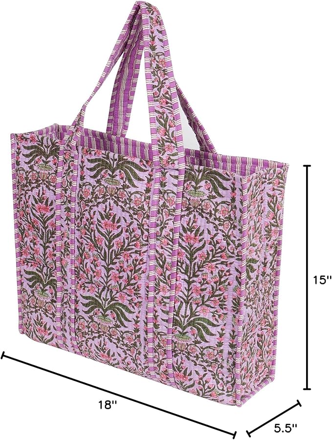 Marubhumi Women Lightweight Travel Bag Purse Cotton Shoulder Tote Bag For Shopping Grocery & Beach Bag