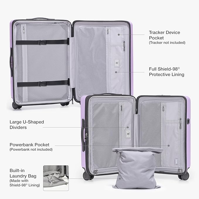 Traveler's Choice Markham Hardside Expandable Luggage with Hinomoto Spinner Wheels, 30-Inch Large, Purple