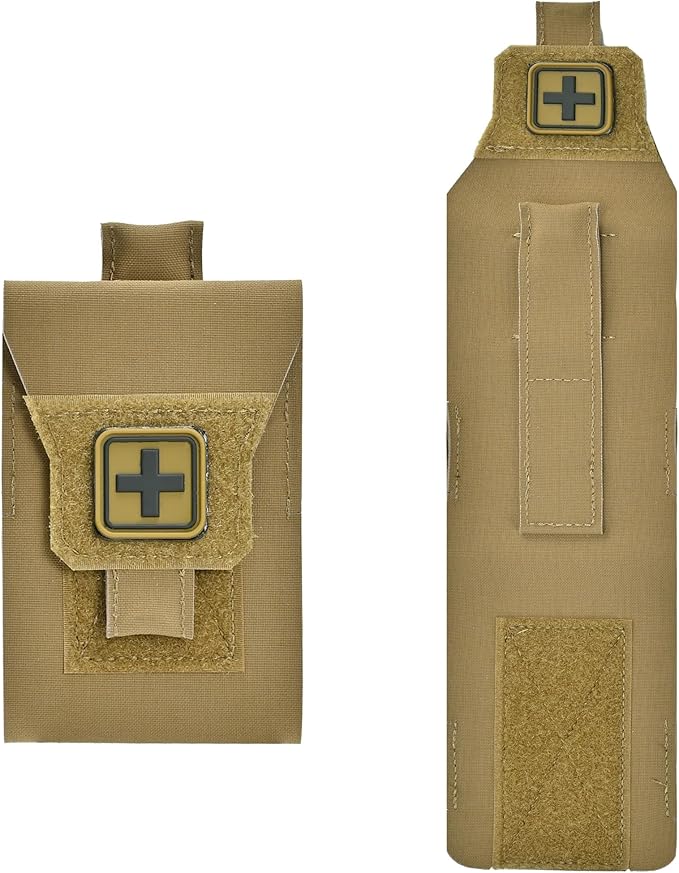 Mini IFAK Micro Trauma Pouch | Compact Empty EDC First Aid Organizer | Portable Stop Bleeding Supplies Pouch for Medic Gear & Survival Kits