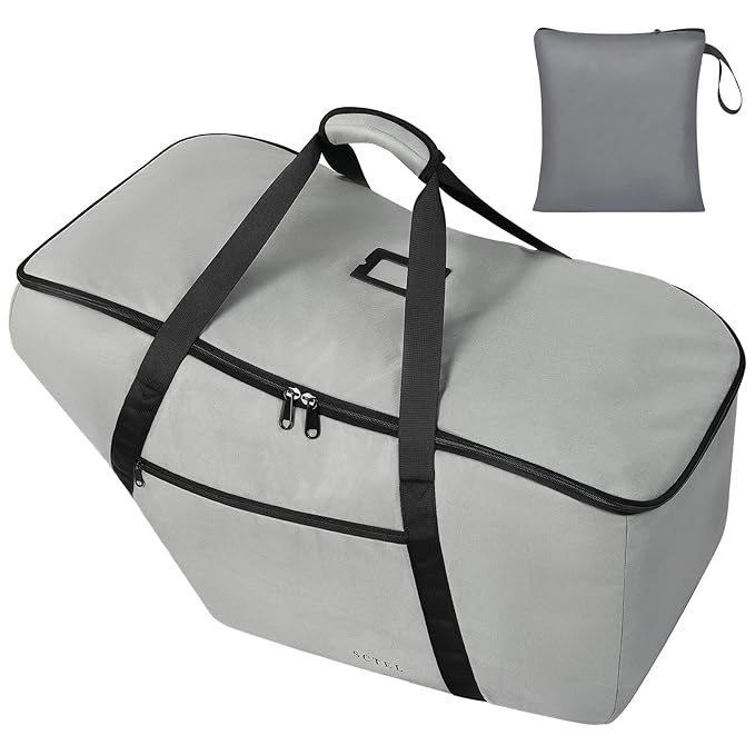 Car Seat Travel Bag Fits Chicco Keyfit 30, Uppababy Mesa, Nuna Pipa Lite, Padded Infant Gate Check Bag for Air Travel, Durable Carrier Bag with Side Pocket and Protective Feet, Extra Storage Bag