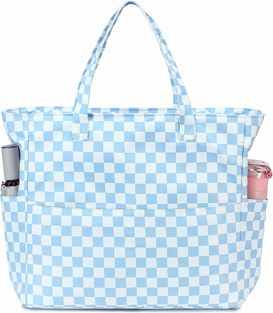 LEDAOU Beach Bag Waterproof Sandproof Women Beach Tote Pool Bag with Zipper for Swim Gym Grocery Travel with Wet Pocket | Sandproof, with Zipper, for Gym, Grocery, Travel, with Wet Pocket