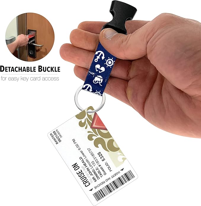 Cruise On Cruise Lanyard for Ship Cards – 2-Pack Retractable Badge & Waterproof Key Card Holder for Ship Cards – Cruise Essentials 2026-2027, Perfect for Travel & Vacation (Blue & Pink)