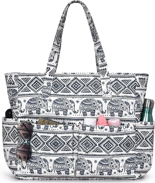 oscaurt Beach Bags for Women Large Waterproof Sandproof Beach Tote Swim Pool Bag with Zipper for Travel Vacation Essentials