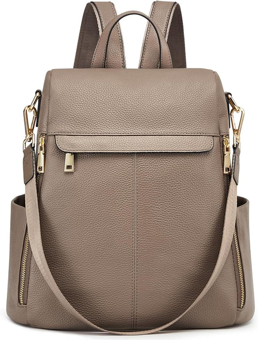 Kattee Women's Anti-Theft Backpack Purse Genuine Leather Shoulder Bag Fashion Ladies Satchel Bags