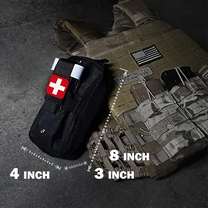 Med Kit Trauma Kit Bleeding Contral Pack, Emergency Survival First Aid Kits EMT IFAK Medical Kit for Severe Bleeding Control Military Camping and Hiking