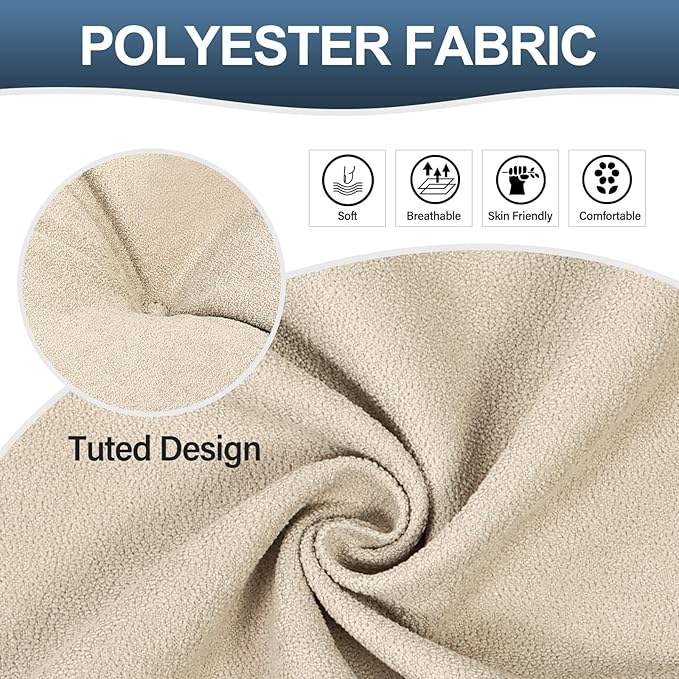 TANYOO Back Pillow for Recliner Lumbar Support Pillow Soft and Fluffy Back Support Cushion Thick Lumbar Cushion for Chairs, Recliners,Sofa, Couch and Bed for Pain Relief Beige