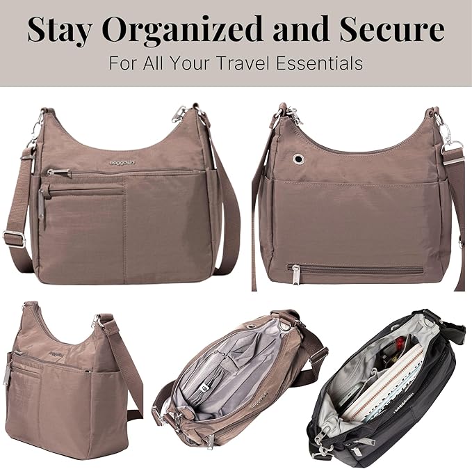 Baggallini Women's Securtex Anti-theft Free Time Crossbody Bag | Securtex, Anti-Theft