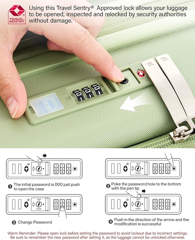 Hanke 24Inch Expandable Luggage Top Opening Medium Checked Luggage Hard Shell Suitcases with Wheels Travel Luggage Rolling Suitcase with Cup Holder(Bamboo Green)