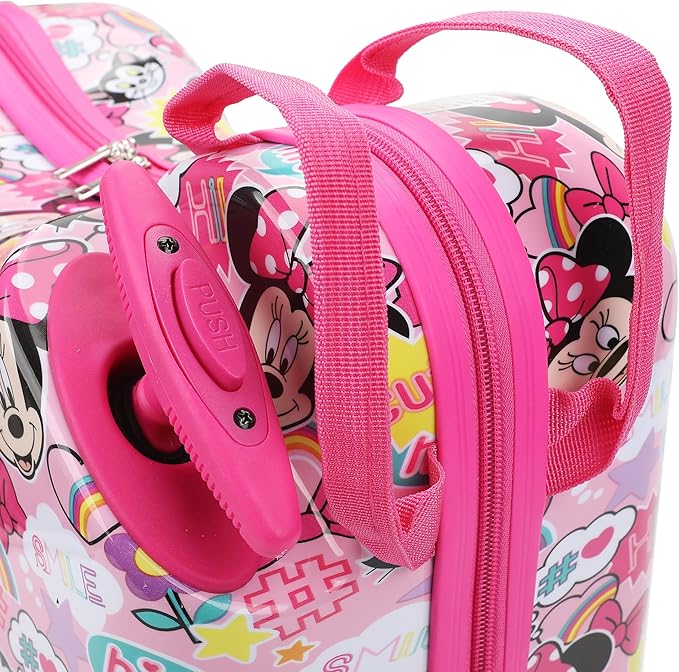 Bioworld Minnie Mouse Ride-On 18" Suitcase For Kids & Toddlers