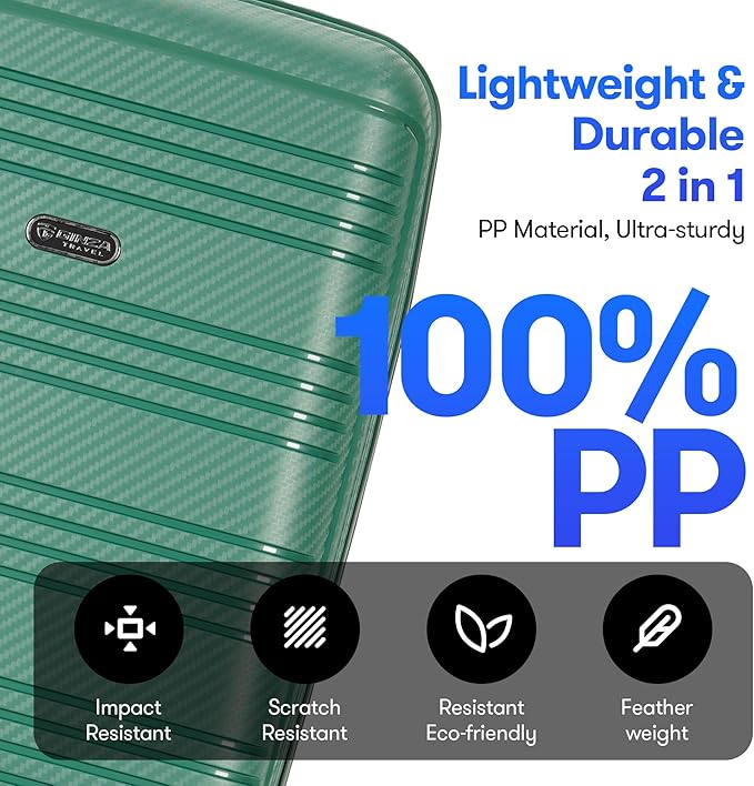 GinzaTravel 29 Inch Large Checked Luggage Expandable Hard Shell Suitcase with Spinner Wheels TSA Lock for Travel, 29inch, Green