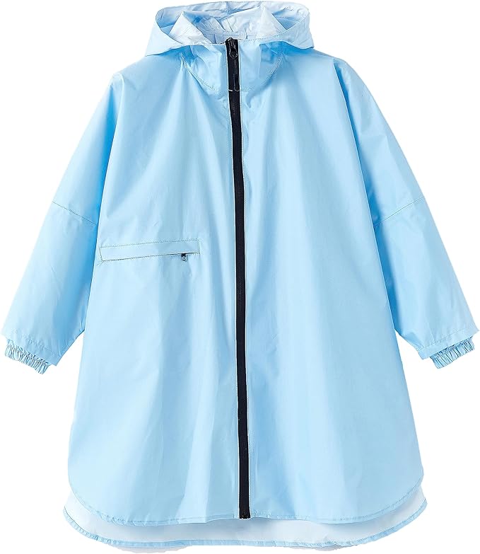 Spmor Kids Lightweight Rain Jackets Hooded Rain Coat Waterproof Rain Poncho