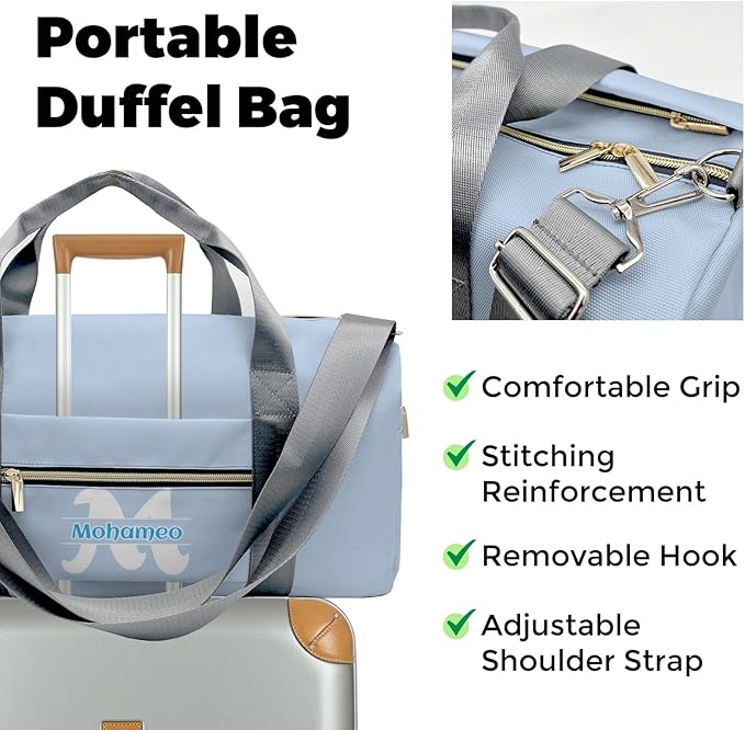 Personalized Tactical Gym Bag For Men，Custom Travel Duffel Bag with Name，Sports Workout Travel Bag with Shoes Compartment-Blue letters