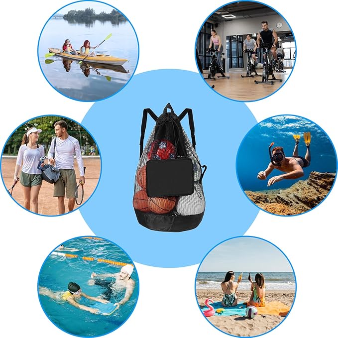 Luwint Large Mesh Dive Bag Scuba Gear Backpack Foldable Bag for Snorkeling Diving, Water Sports, Beach, Duffle Gym Bag