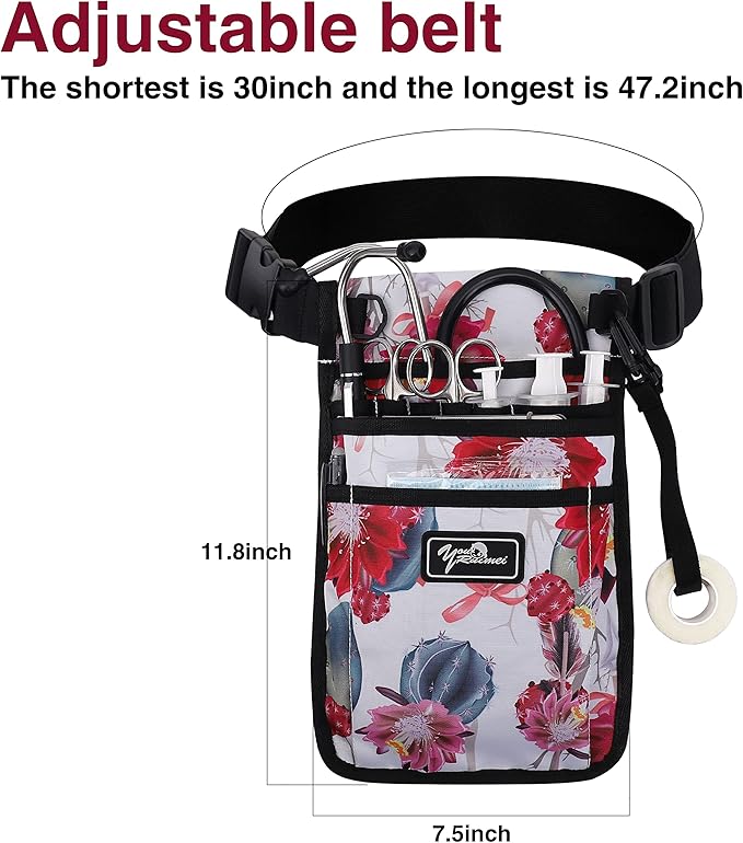 Nurse Fanny Pack for Work,Kit Practical Waist Bag for Nurses,Fanny Pack for Basics,Nurse Utility Belt Organizer Bag (HUA)