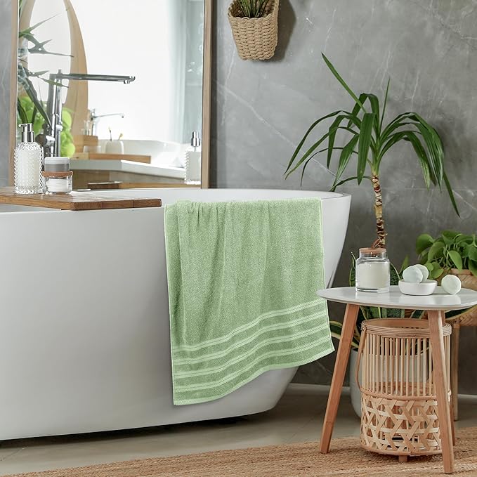 Utopia Towels 4 Pack Premium Extra Large Bath Towels Set, (30 x 60 Inches) 100% Ring Spun Cotton, Lightweight and Highly Absorbent Quick Drying Towels, Perfect for Daily Use (Sage Green)