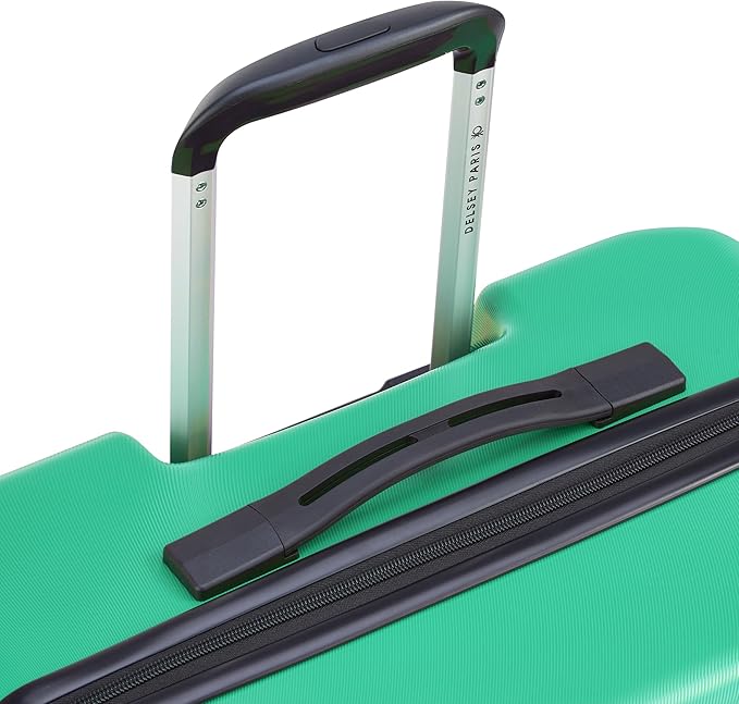 United Colors of Benetton Now! Hardside Luggage with Spinner Wheels, Green, Checked-Medium 23 Inch