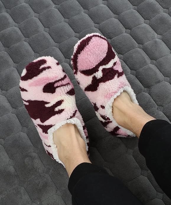 Keyela Mens Slipper Socks With Non Skid Bottoms, Warm Slipper Socks With Grippers For Men, Fuzzy House Slippers