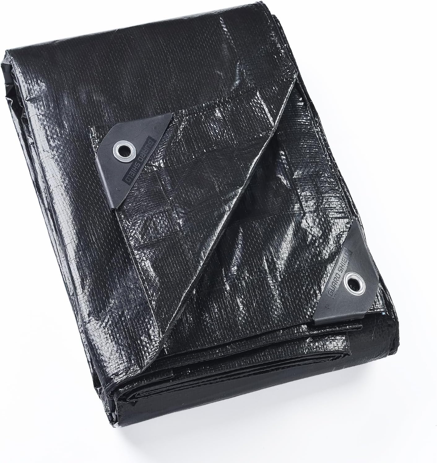 GUARD SHIELD Black Tarp 6x8 Feet Waterproof Tarps Lightweight Camping Tarp Outdoor Multi Purpose Poly Cover 6mil