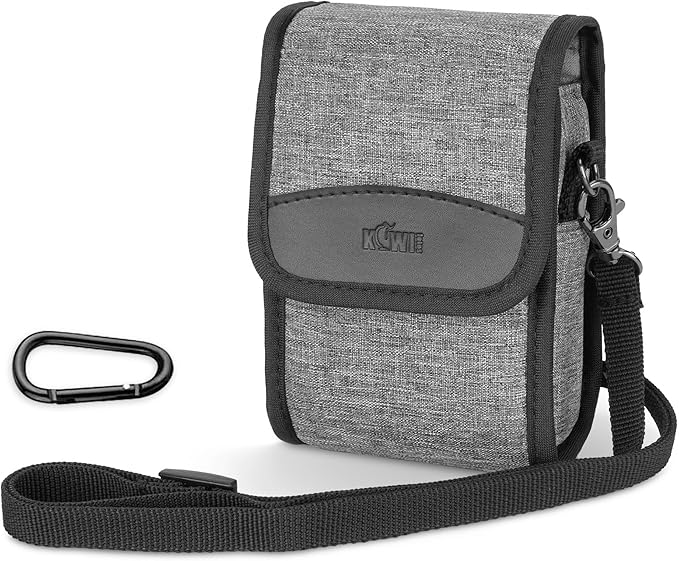 KIWIFOTOS Compact Camera Case Travel Belt Pouch, Digital Camera Small Bag for Lumix DC-ZS99 Ricoh GRIV GR III Sony RX100 VI ZV-1 II ZV-1 ZV-1F Canon ZS720 G7XIII GR IIIx Olympus TG-6 TG-5