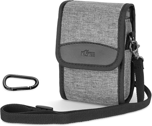 KIWIFOTOS Compact Camera Case Travel Belt Pouch, Digital Camera Small Bag for Lumix DC-ZS99 Ricoh GRIV GR III Sony RX100 VI ZV-1 II ZV-1 ZV-1F Canon ZS720 G7XIII GR IIIx Olympus TG-6 TG-5