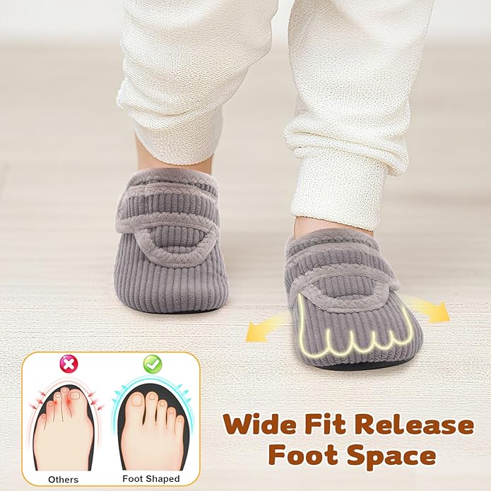 LeIsfIt Toddler Slippers Boys Girls House Shoes Soft Warm Kids House Slippers Slip on Cozy Bedroom Sock Shoes Non-slip Indoor Outdoor Slipper Shoe