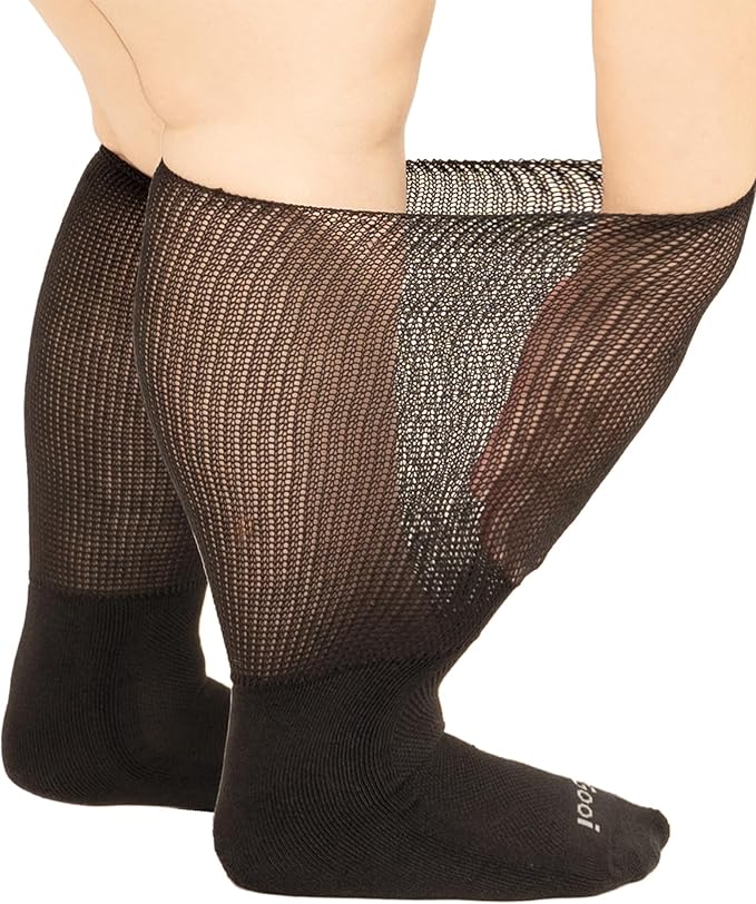 Extra Wide Diabetic Socks for Swollen Feet Men Women Non Binding Soft Stretch Colorful Design