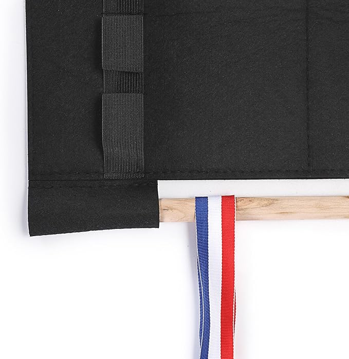 JUXYES Wall Hanging Martial Arts Belts Organizer, Portable Karate Belt Display Holder with Medals Hanging Stick, Lightweight Hanging Taekwondo Belt Display Holder for Martial Arts Learner