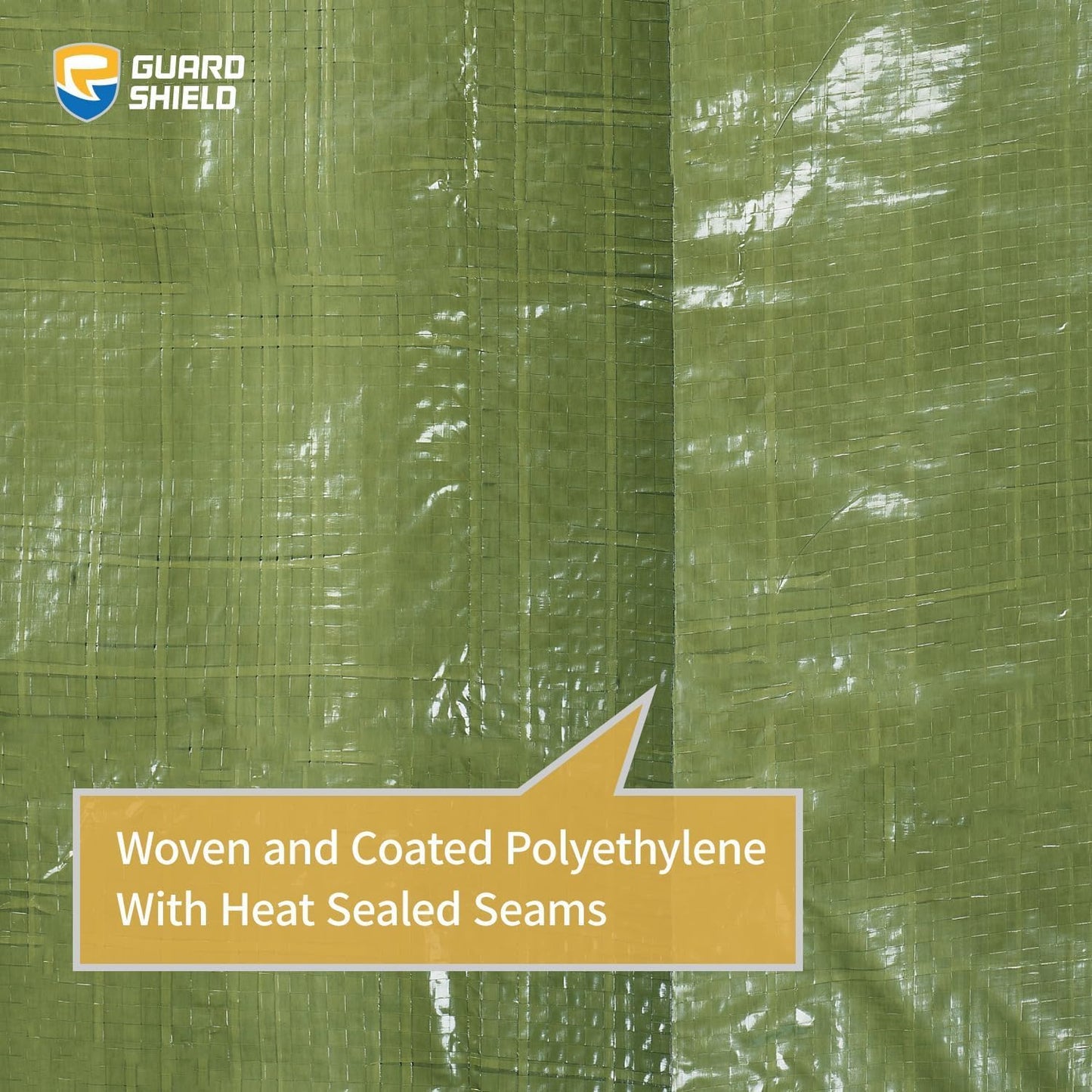 GUARD SHIELD Tarp Green 8x12 Feet Multi Purpose Waterproof Poly Tarp Cover 5mil