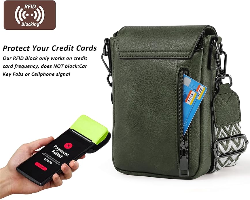 TANTOMI Small Crossbody Bags for Women, Small Purses with Card Slots Phone Purse Wide Adjustable Strap
