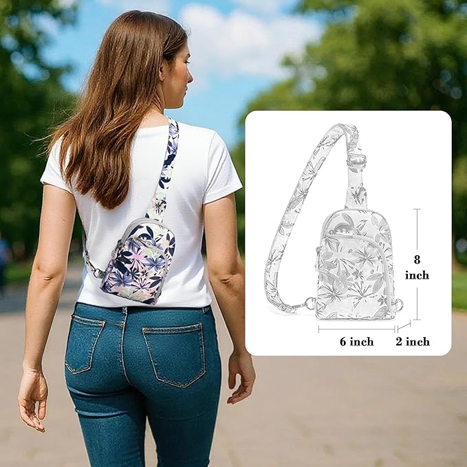 Haytijoe RFID Anti-Theft Sling Bag for Women, Small Crossbody Travel Purse with Locking Zippers, Lightweight Everyday Bag