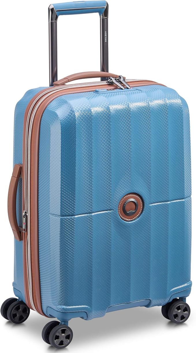 DELSEY PARIS St. Tropez Hardside Expandable Luggage with Spinner Wheels, Baltic Blue, Carry-on 21 Inch