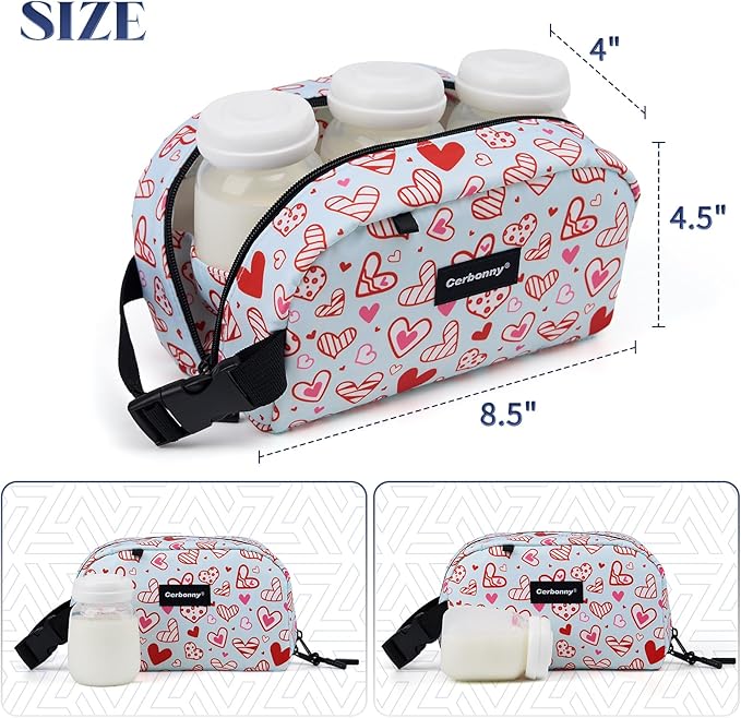 Cerbonny Small Cooler Bag Freezable Lunch for Work School Travel,Leak-Proof Bag,Snack Bags for Kids/Adults,Freezer Bags,Freezable Lunch Bag