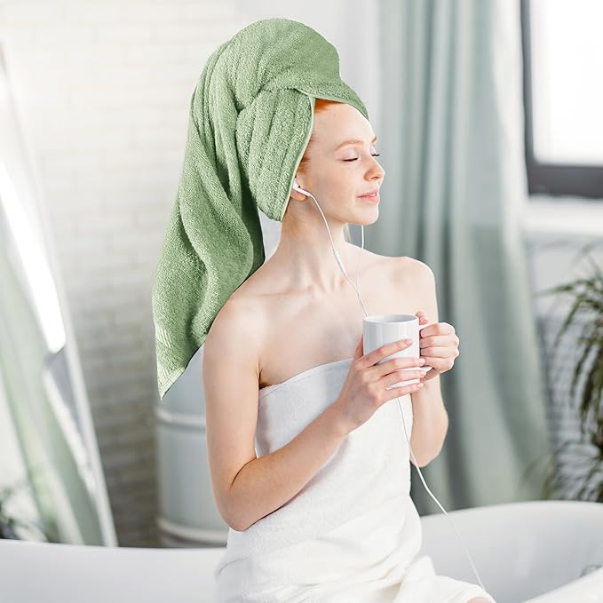 Utopia Towels 4 Pack Premium Extra Large Bath Towels Set, (30 x 60 Inches) 100% Ring Spun Cotton, Lightweight and Highly Absorbent Quick Drying Towels, Perfect for Daily Use (Sage Green)