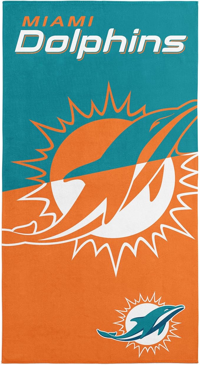 Northwest NFL Oversized Microfiber Beach Towel, 60 x 70 Inches – Quick Dry, Sand Resistant, Lightweight, Highly Absorbent, Shibori Design