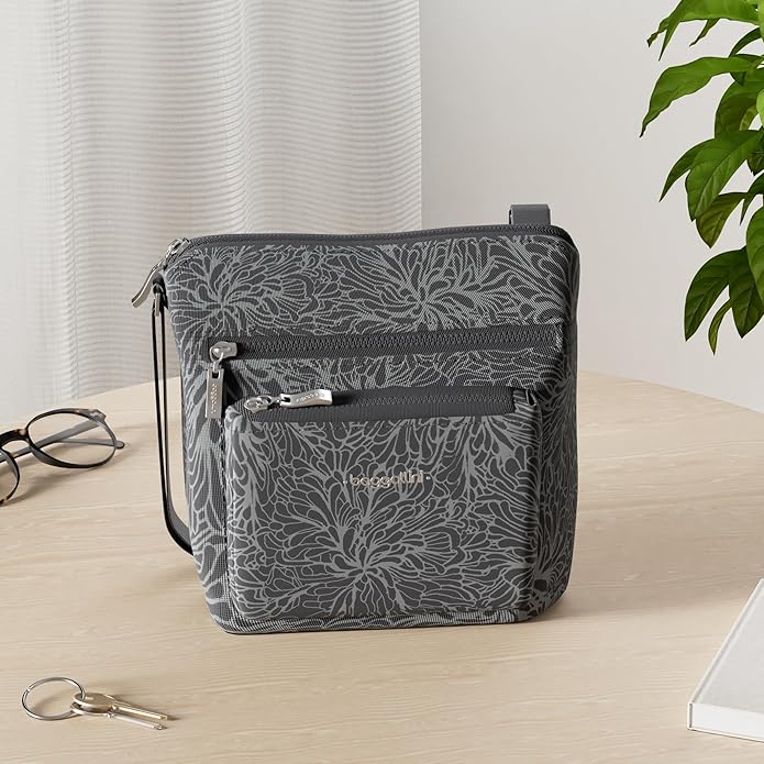 Baggallini Pocket Crossbody Bags for Women 8x8 Small Lightweight Durable Water-resistant Travel Purse W/Rfid