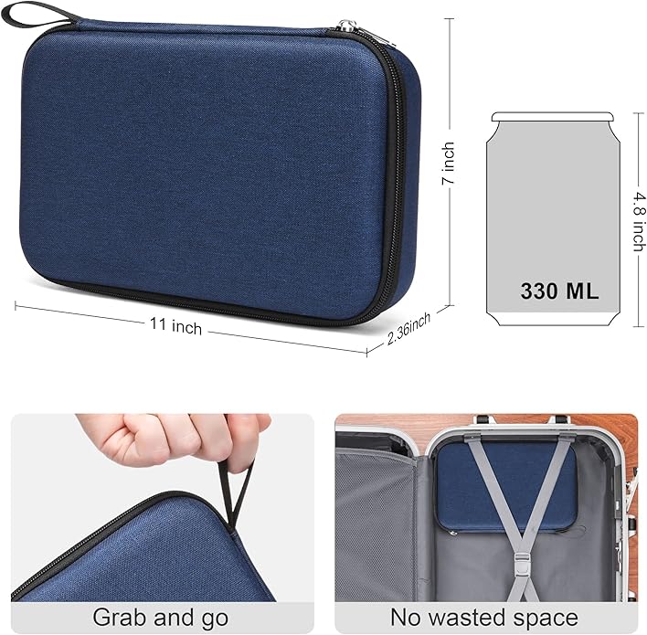Bukere Travel Sunglasses Organizer Case Adjustable Slot For Multiple Eyeglasses Hard-shell Portable Storage Box for Men Women