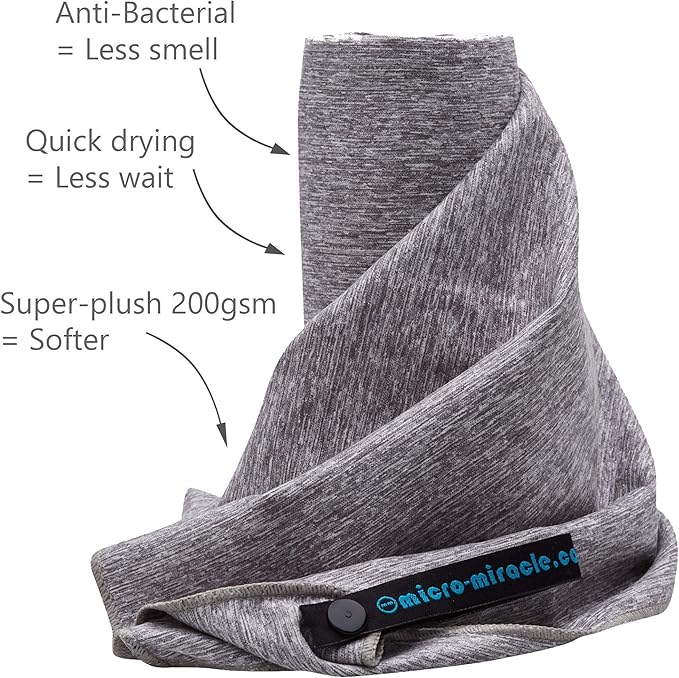 2-Pack Microfiber Towel - XXL Travel Quick Dry and Extra Soft Microfiber Towels, Lightweight and Compact for Gym, Swim Practice, Travel, Backpacking, Camping, RV, Beach, Camping